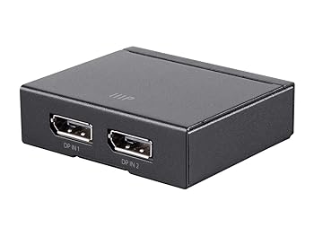 【中古】Monoprice 2x1 ディスプレイポートスイッチ 4K@60Hz 21.6Gbps ブラック