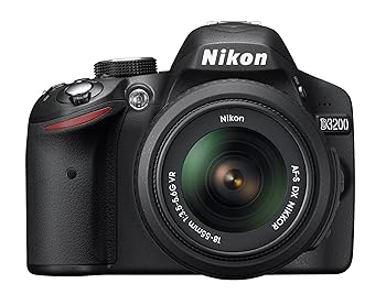 【中古】Nikon デジタル一眼レフカメラ D3200 レンズキット AF-S DX NIKKOR 18-55mm f/3.5-5.6G VR ブラック D32...