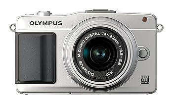【中古】OLYMPUS ミラーレス一眼 PEN mini E-PM2 レンズキット シルバー E-PM2 LKIT SLV