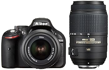 【中古】Nikon デジタル一眼レフカメラ D5200 ダブルズームキット AF-S DX NIKKOR 18-55mm f/3.5-5.6G VR/ AF-S...