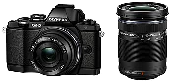 【中古】OLYMPUS OM-D E-M10 ダブルズームキット ブラック ミラーレス一眼 OM-D E-M10 DZKIT BLK