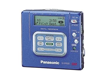 【中古】Panasonic パナソニック SJ-MR220-A ブルー ポータブルMDレコーダー MDLP対応 MD録音再生兼用..