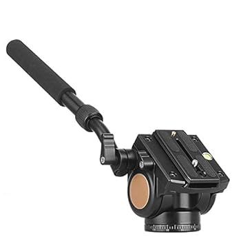 【中古】QZSD アルミニウム合金 360° パノラマカメラ 三脚 一脚 回転式 パンヘッド 流体 ヘッドボール..