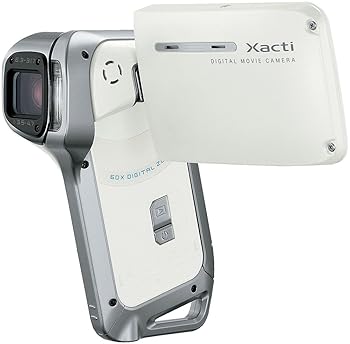  DVD - 【中古】SANYO 防水デジタルムービーカメラ Xacti ザクティ DMX-CA8 ホワイト DMX-CA8W