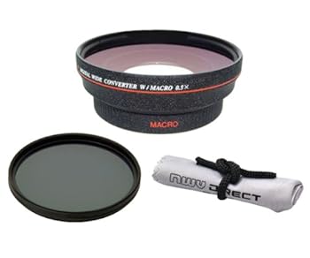 【中古】ソニー サイバーショット DSC-RX10 HD 高精細 0.5X 広角レンズ マクロレンズ + 82mm 円偏光フィルター + Nwv ダイレクトマイクロファイバークリ
