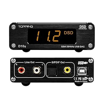 【中古】TOPPING D10s DAC Mini USB DAC XMOS XU208 ES9038Q2M DSD256 PCM 384kHz Hi-Res オーディオデ..