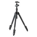 【中古】Velbonベルボン カーボン三脚 GUT-E543AS 4段 レバーロック 脚径25mm 中型 自由雲台 トルク調整対応 コマ止め方式 アルカスイス互...