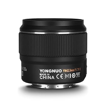 【中古】Yongnuo YN42.5MM F1.7M II ミディアムオートフォーカス固定プライムレンズ マイクロフォーサーズカメラ用 オリンパスパナソニック対応 ブラック