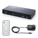 【中古】サンワダイレクト HDMIセレクター HDMI切替器 4入力×1出力 光、同軸デジタル出力 3D対応 リモコン付 400-SW015
