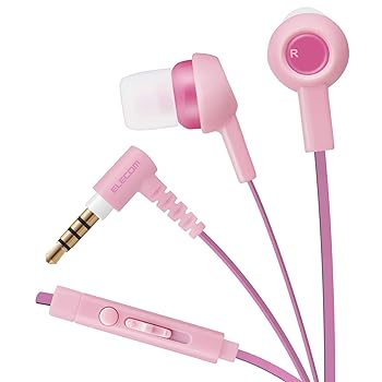 【中古】エレコム ステレオイヤホン マイク付 からまりを防ぐフラットケーブル 1.2mY型 iPhone/スマホ対応 3.5φ4極 ライトピンク EHP-CS3520MPNL