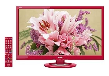【中古】シャープ 24V型 液晶 テレビ AQUOS LC-24K30-R ハイビジョン 外付HDD対応裏番組録画 レッド 2015年モデル