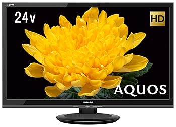【中古】シャープ 24V型 液晶 テレビ AQUOS LC-24P5-B ハイビジョン 外付HDD対応裏番組録画 ブラック 2017年モデル