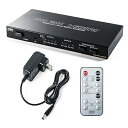【中古】サンワダイレクト HDMI切替器 マトリックス 4K / 30Hz対応 4入力2出力 リモコン 光 同軸デジタル 出力 400-SW027