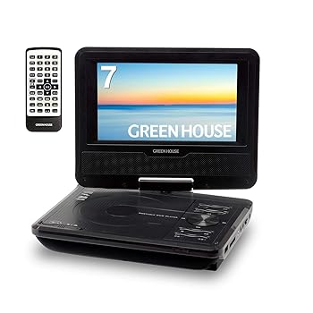 【中古】グリーンハウス 7型ワイド ポータブルDVDプレーヤー GH-PDV7M-BK