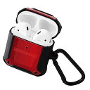 【中古】エレコム 無線充電AirPods対応アクセサリ ZEROSHOCKケース レッド