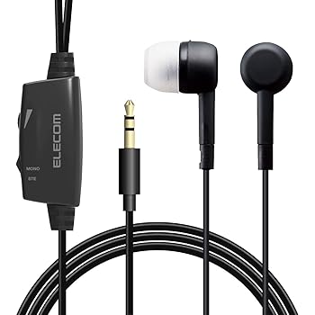【中古】エレコム イヤホン テレビ用 しっかりフィットする耳栓タイプ φ10mmドライバー"Affinity sound" 3.0m ブラック EHP-TV11C3XBK