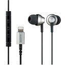 【中古】エレコム ステレオイヤホン カナル型 Lightning ライトニング マイク付 Fast Music LFS12C φ10.0mm 高耐久ケーブル シルバー EHP-LFS12CMSV 1.2(2)