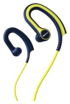 【中古】パイオニア BASS HEADシリーズ スポーツイヤホン カナル型/防滴仕様/リモコン・マイク付/耳掛け式 イエロー SE-E711T-Y