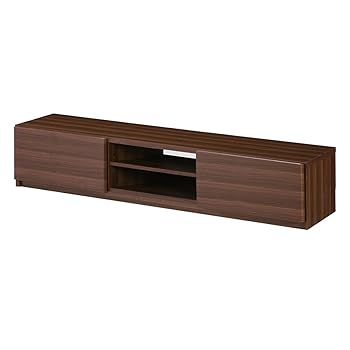 【中古】マストバイ テレビ台 幅150cm ウォールナット茶系色 背面収納付 M0600002wl