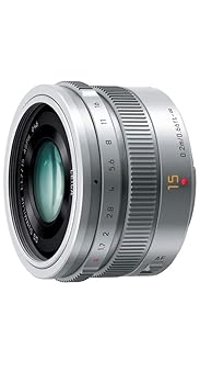 楽天ドリエム楽天市場店【中古】パナソニック 単焦点 広角レンズ マイクロフォーサーズ用 ライカ DG SUMMILUX 15mm/F1.7 ASPH. シルバー H-X015-S