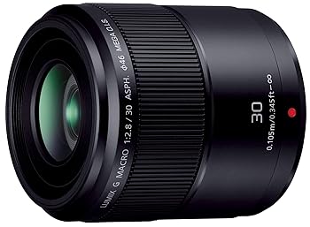 【中古】パナソニックPanasonic 単焦点 マクロレンズ マイクロフォーサーズ用 ルミックス G MACRO 30mm/ F2.8 ASPH. / MEGA O.I.S. H-HS030 ブラック