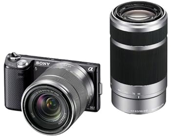 【中古】SONY ミラーレス一眼カメラ α NEX-5N ダブルズームレンズキット ブラック NEX-5NY/B