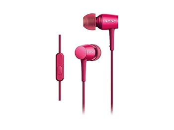 【中古】ソニー イヤホン h.ear in MDR-EX750AP : ハイレゾ対応 カナル型 リモコン・マイク ボルドーピンク MDR-EX750AP P