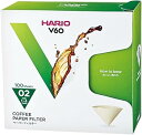 【中古】HARIOハリオ V60用ペーパーフィルター コーヒーメーカー対応 ブラウン みさらし 1-4杯用 日本製 VCF-02-100MK