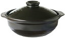 【中古】BLACK ニューIH対応土鍋 7号 ブラック 2-3人用