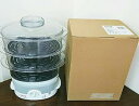 【中古】グループセブジャパン ティファール 電気蒸し器 スチームクッカー 3段タイプVC103270