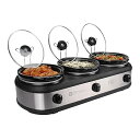 【中古】TRU Triple Buffet Server with 3 2-1/2-Quart Oval Removable Inserts by Tru