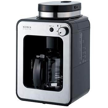 【中古】siroca 全自動コーヒーメーカー STC-401ガラスサーバー/ミル内蔵/ドリップ方式/保温機能