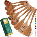 【中古】Wooden Spoons for Cooking,Nonstick Kitchen Utensil Set,Wooden Spoons Cooking...