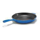 【中古】LE CREUSET エナメル鋳鉄 11?3/4インチ スキレット N/A ブルー L2024-3059