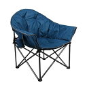 【中古】ALPHA CAMP ムーンラウンドチェア オーバーサイズ パッド入り ソーサー リクライナー 耐荷重500ポンド 折りたたみカップホルダーとキャリーバ...