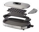 【中古】パナソニック ホットプレート 3枚タイプ 焼肉プレート たこ焼き器 平面 大型 シルバー NF-W300-S