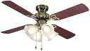 【中古】東京メタル シーリングファン60WE26白熱電球×4灯使用可電球別売 TKM-42AB4LKNDZ(2)