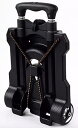 【中古】超コンパクト 折りたたみ ワイド キャリーカート 固定ロープ付 141-01」