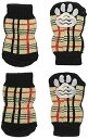 【中古】ランジュ L'ange DOG SOCKS check beige S サイズ