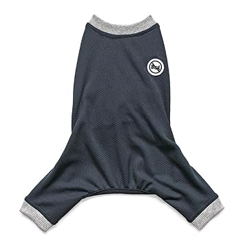 【中古】犬と生活バグガードスーツ《防虫 日本製 マダニ対策》 6号, ネイビー