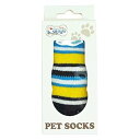 【中古】ランジュ L'ange DOG SOCKS border blue S サイズ