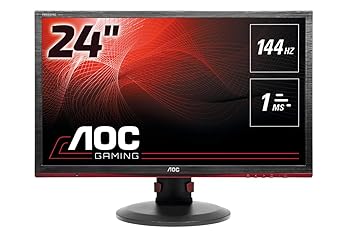 【中古】AOC G2460PF 24-Inch Free Sync Gaming LED Monitor, Full HD 1920 x 1080, 144hz, 1ms by AOC