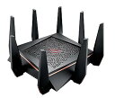 【中古】ASUS WiFi 無線 ゲーミングルーター AC5300 11ac 2167+2167+1000Mbps トライバンド GT-AC5300 最大24台 4LDK 3階建 PS4 対応