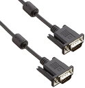 【中古】バッファロー BUFFALO ディスプレイケーブル 極細 D-Sub15:D-Sub15 コア付 黒 0.7m BSDCV07BK(2)