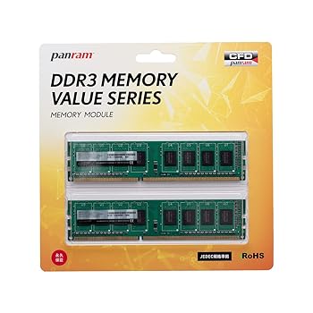 【中古】CFD販売 デスクトップPC用メモリ DDR3-1600 PC3-12800 4GB×2枚 8GB 相性 無期限 240pin Panram W3U1600PS-4G