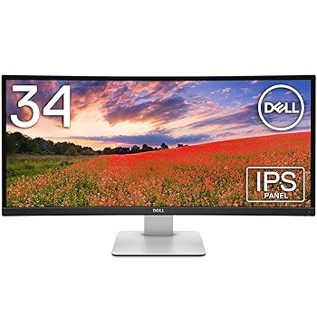 【中古】Dell 曲面モニター 34インチ U3415W3年間無輝点交換/広視野角/フレームレス/スピーカー付/UWQHD/IPS非光沢/フリッカーフリー/DP,mDP,HDMIx2/高さ