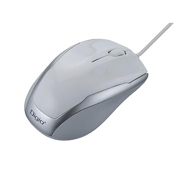 【中古】Digio2 有線 3ボタンマウス BlueLED ホワイト MUS-UKT115W