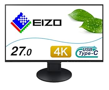【中古】EIZO FlexScan 27.0インチ ディスプレイモニター 4K UHD/IPSパネル/ノングレア/ブラック/USB Type-C搭載/&無輝点 EV2785-BK