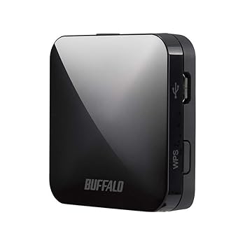 【中古】BUFFALO バッファロー USB 無線LAN親機 11ac/n/a/g/b 433/150Mbps トラベルルーター single_band ブラック WMR-433W2-BKiPhone13メーカー動作確