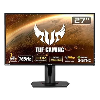 【中古】ASUS ゲーミングモニター TUF Gaming VG27AQ 27インチ/WQHD/IPS/165Hz/1ms/HDR/HDMI×2,DP/G-SYNC Compatible/ELMB/スピーカー/3年 【中古】ASUS ゲーミングモニター TUF Gaming VG27AQ 27インチ/WQHD/IPS/165Hz/1ms/HDR/HDMI×2,DP/G-SYNC Compatible/ELMB/スピーカー/3年